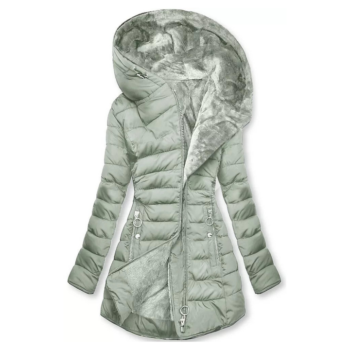 Manteau matelassé imperméable en cachemire à capuche
