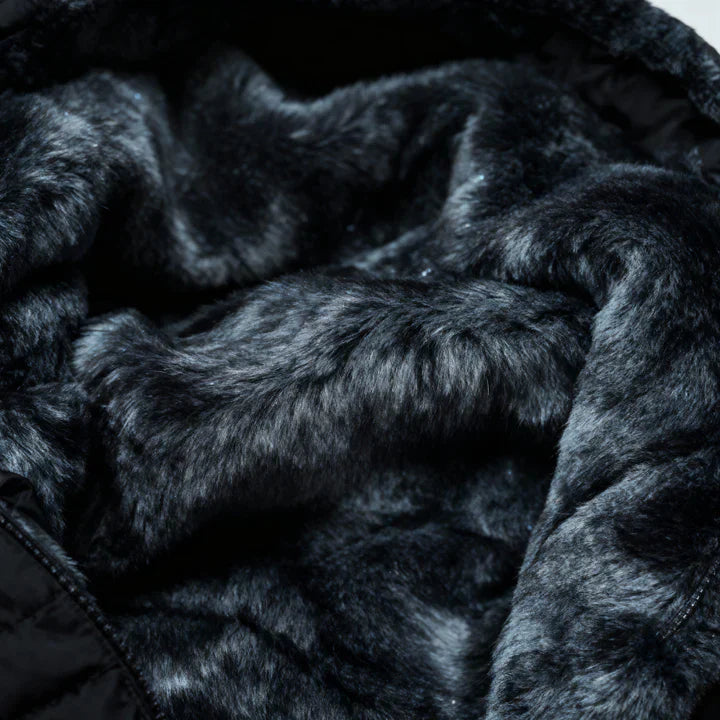 Manteau matelassé imperméable en cachemire à capuche