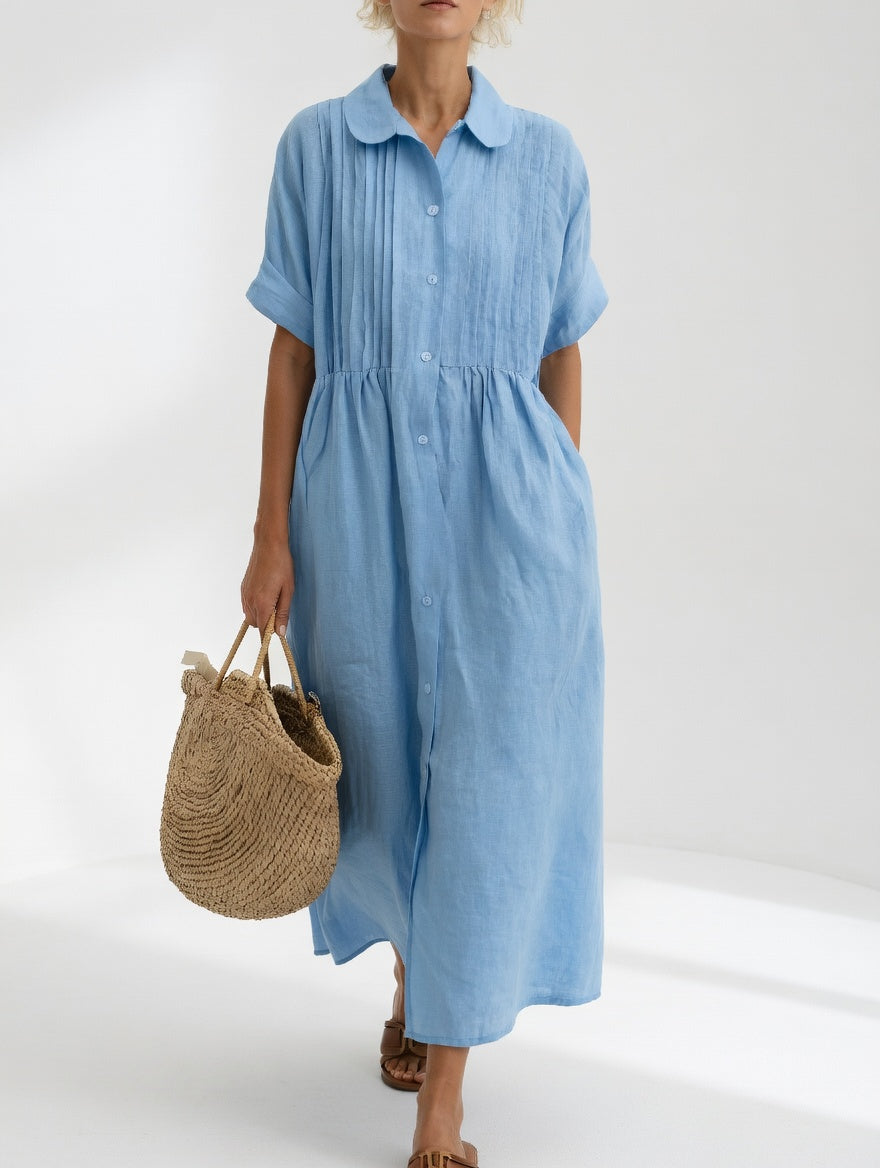 Lysandra — Robe chemise fluide estivale