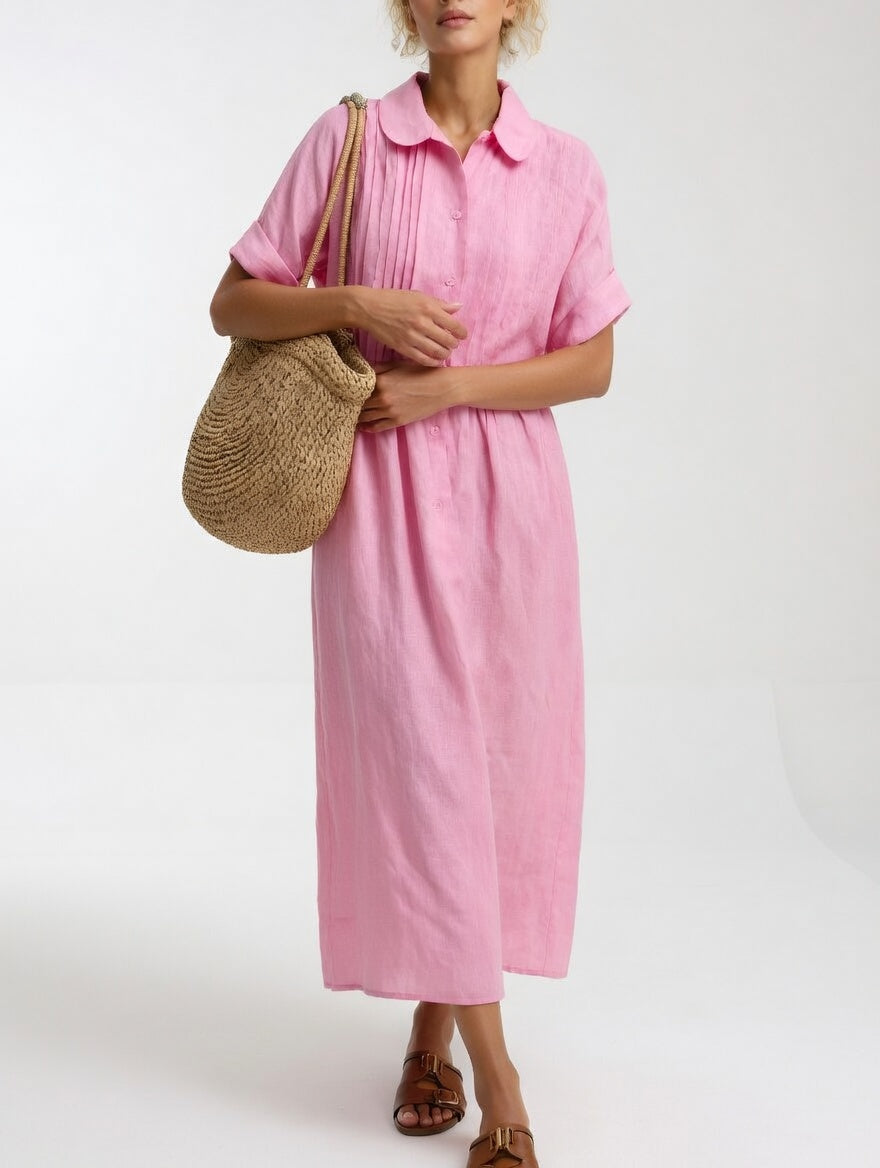 Lysandra — Robe chemise fluide estivale